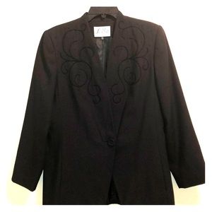 Women dress black suit, size 14 jacket and skirt